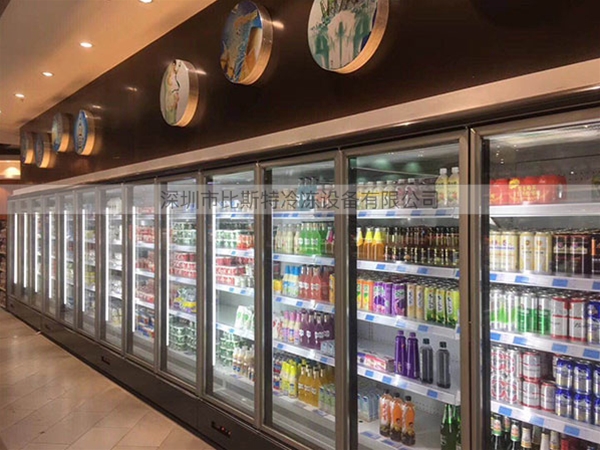 汕尾超市冷藏玻璃展示立柜