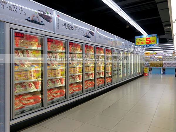 汕尾超市冷冻玻璃展示立柜